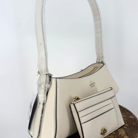 NWT Kate Spade Bundle Frankie Meringue Bag and Kayla Large Cardholder - Picture 3 of 17